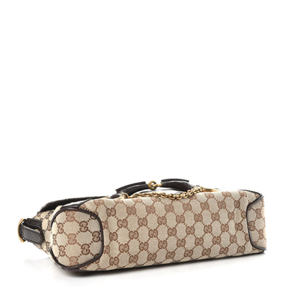 Gucci Monogram Horsebit Chain Flap Shoulder Bag Brown 4 of 7