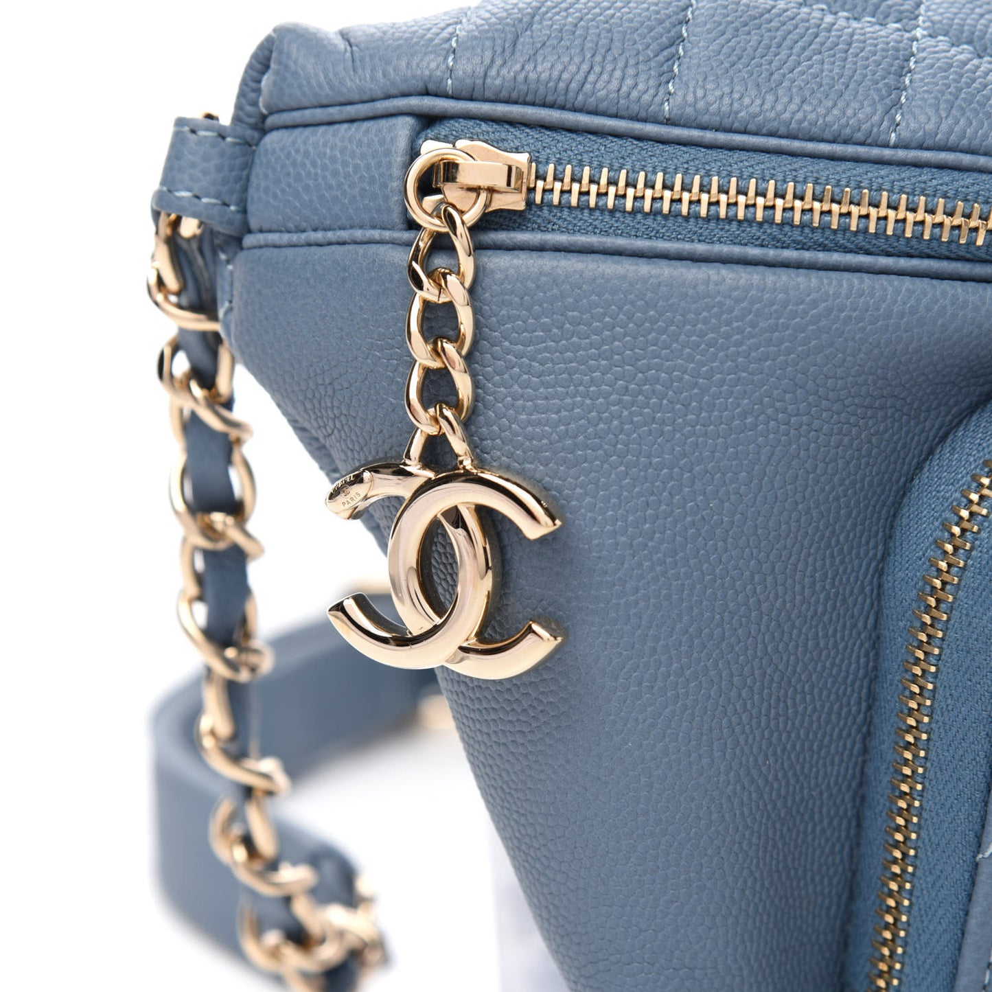Caviar Quilted Business Affinity Waist Bag Blue