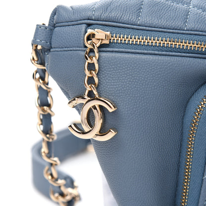 Chanel Caviar Quilted Business Affinity Waist Bag Blue 11 of 11