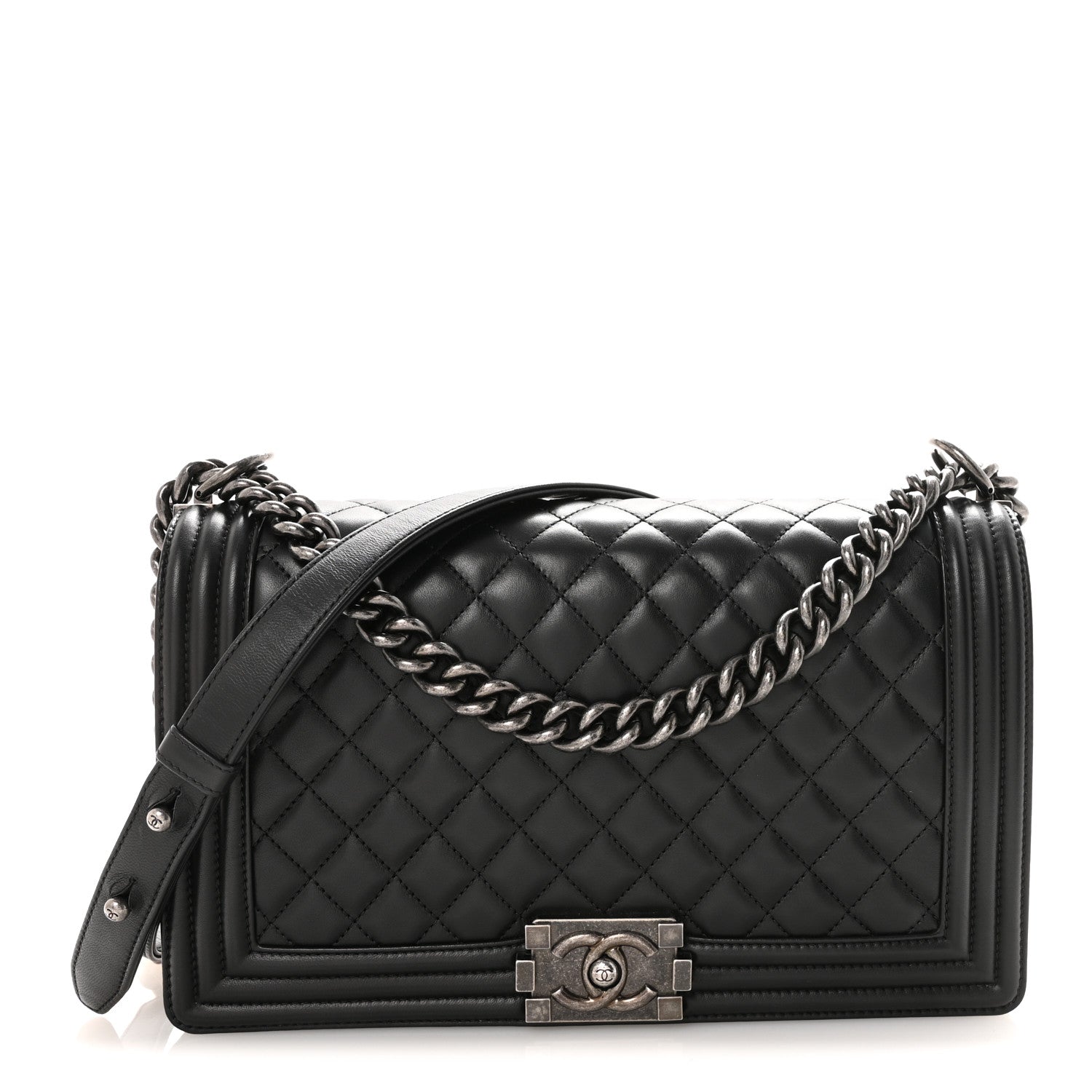 Chanel Lambskin Quilted New Medium Boy Flap Black 1 of 10