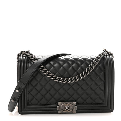 Chanel Lambskin Quilted New Medium Boy Flap Black 1 of 10