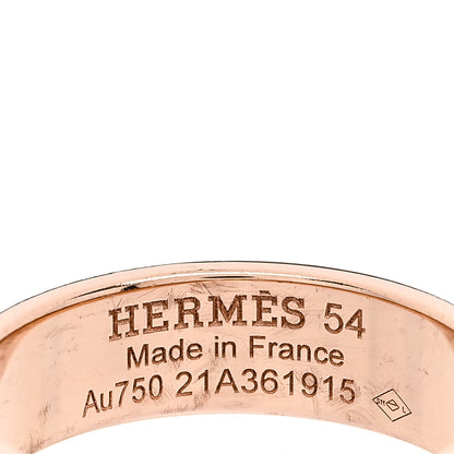 Hermes 18K Rose Gold Diamond PM H D'Ancre Ring 54 6.75 4 of 4