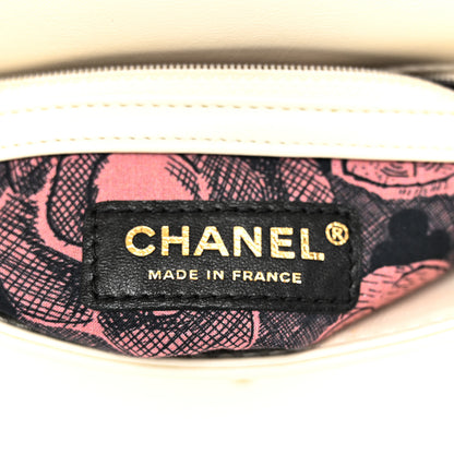 Chanel Lambskin Quilted CC Bucket Bag White 6 of 10