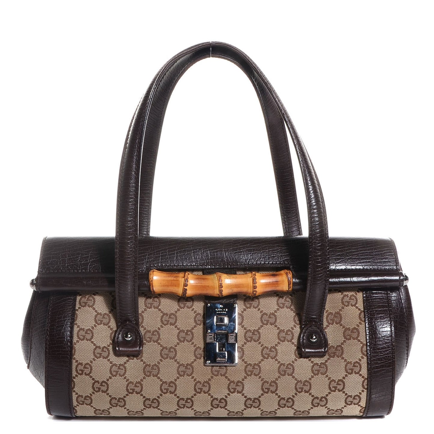 Monogram Bamboo Bullet Handbag Brown