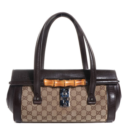 Gucci Monogram Bamboo Bullet Handbag Brown 1 of 7