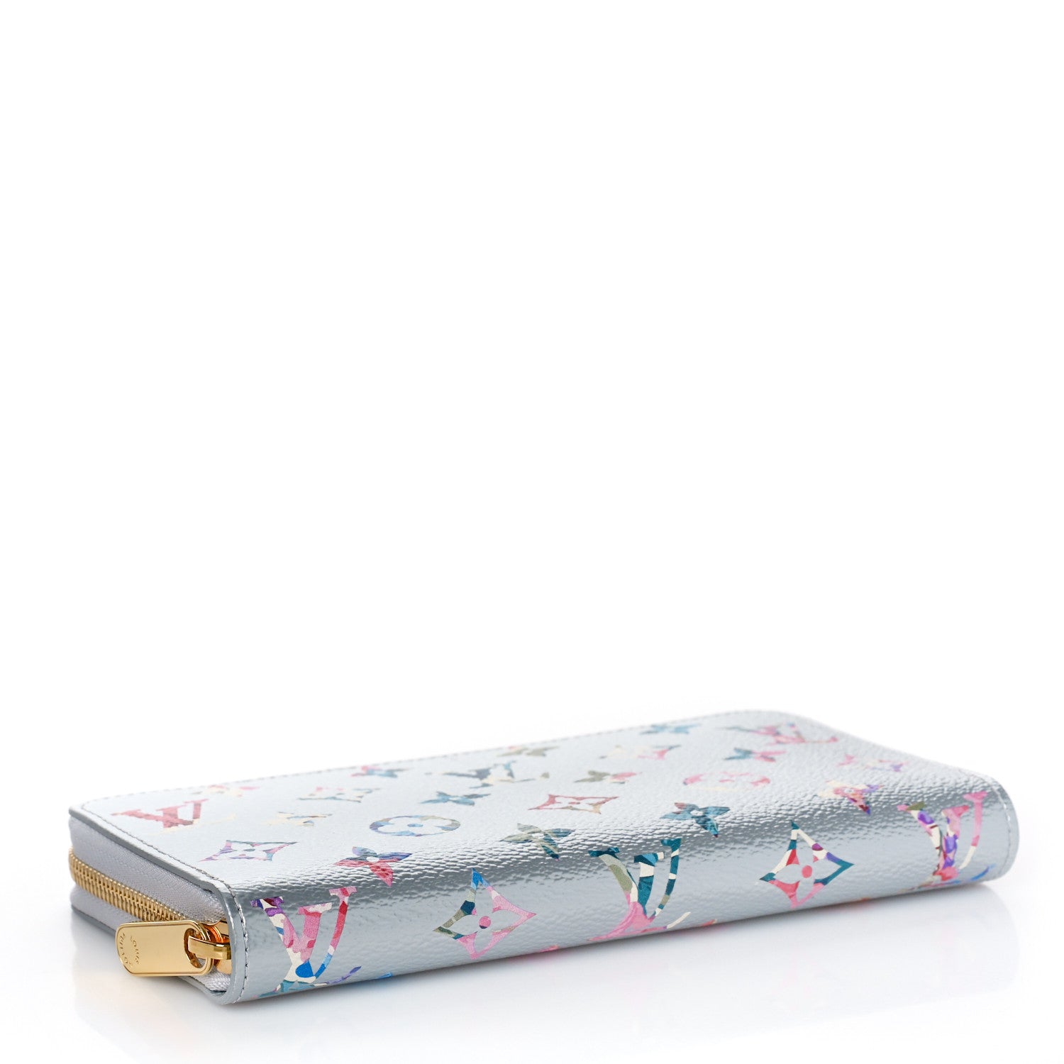 Louis Vuitton Metallic Monogram LV Garden Zippy Wallet Silver 4 of 9