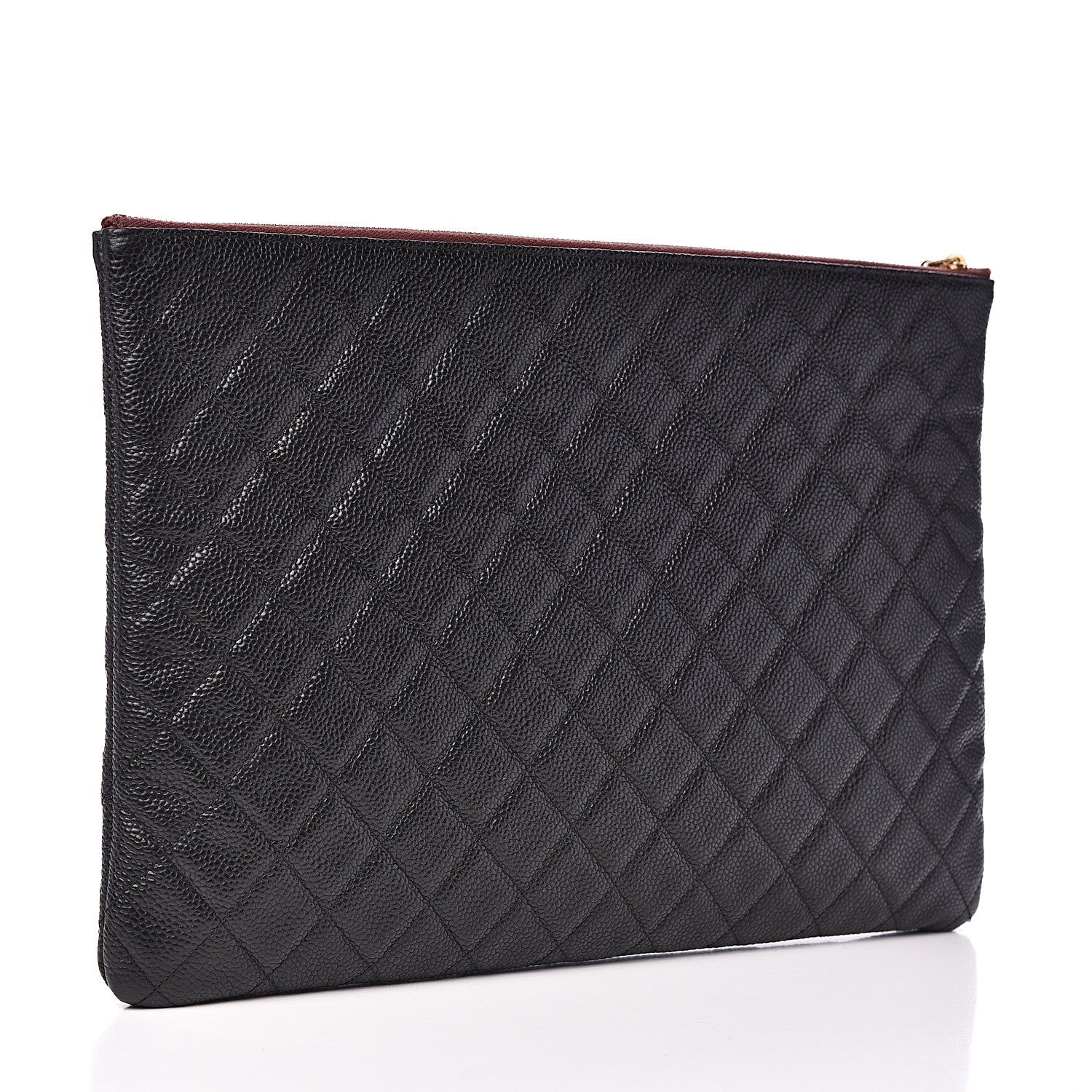 Chanel Caviar Quilted Large Cosmetic Case Black 2 of 7
