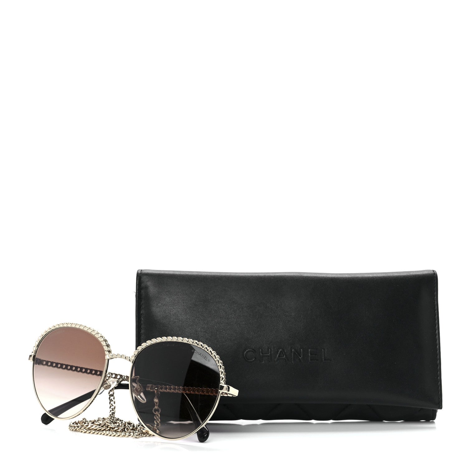 Chanel Chain Pantos Sunglasses 4242 Gold Brown 8 of 8