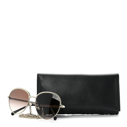 Chanel Chain Pantos Sunglasses 4242 Gold Brown 8 of 8