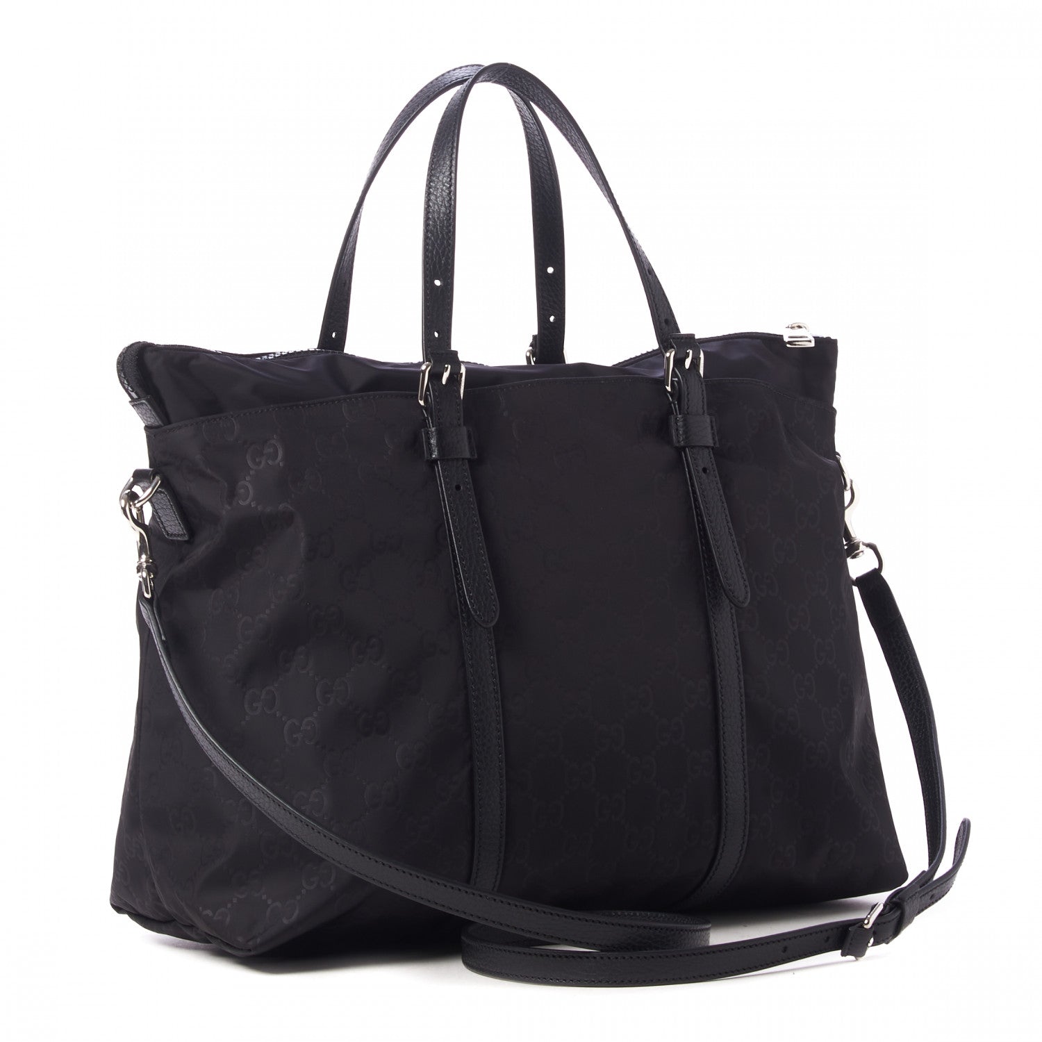 Gucci Nylon Monogram Tote Black 2 of 8