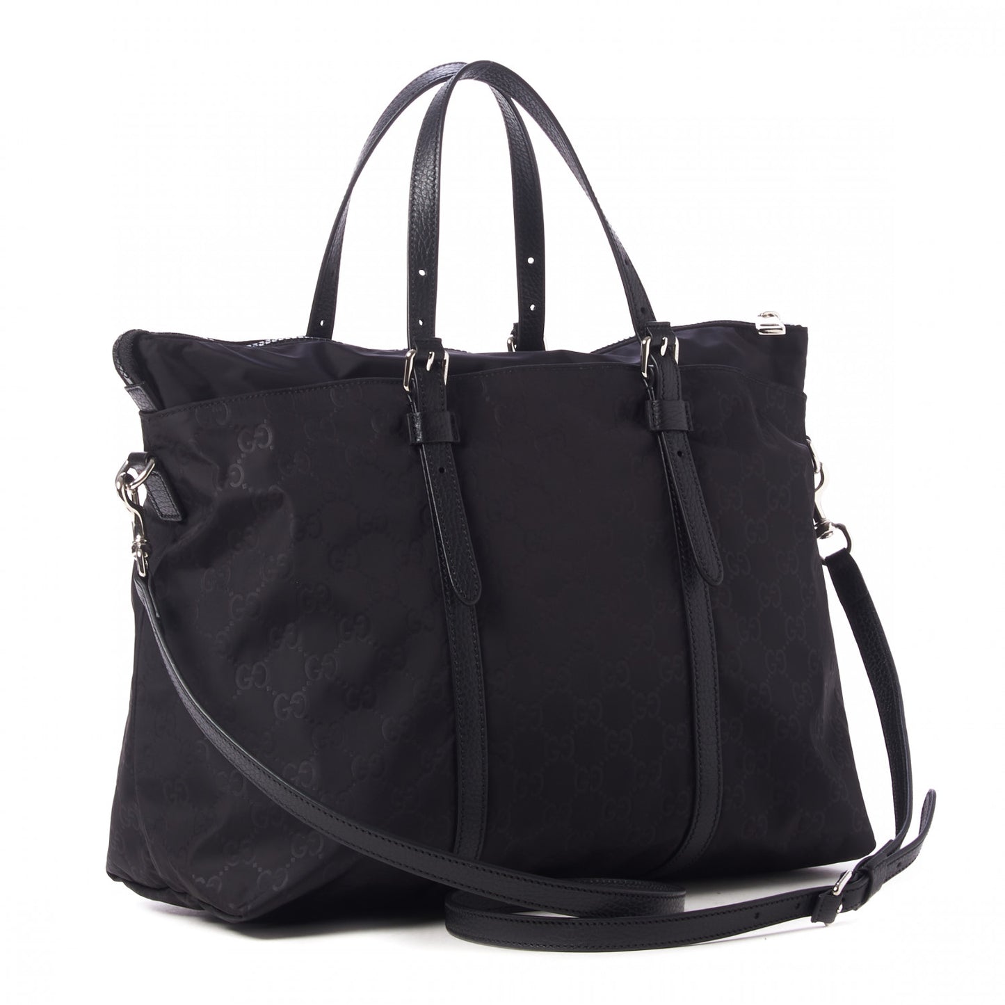 Nylon Monogram Tote Black