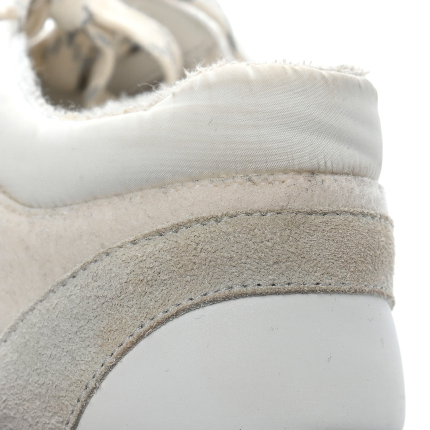 Chanel Velour Tweed CC Sneakers 39 White 11 of 12