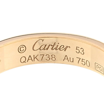 Cartier 18K Yellow Gold Diamond 4mm LOVE Wedding Band Ring 53 6.5 4 of 4