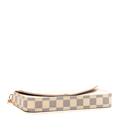 Louis Vuitton Damier Azur Pochette Felicie Chain Wallet Rose Ballerine 10 of 10