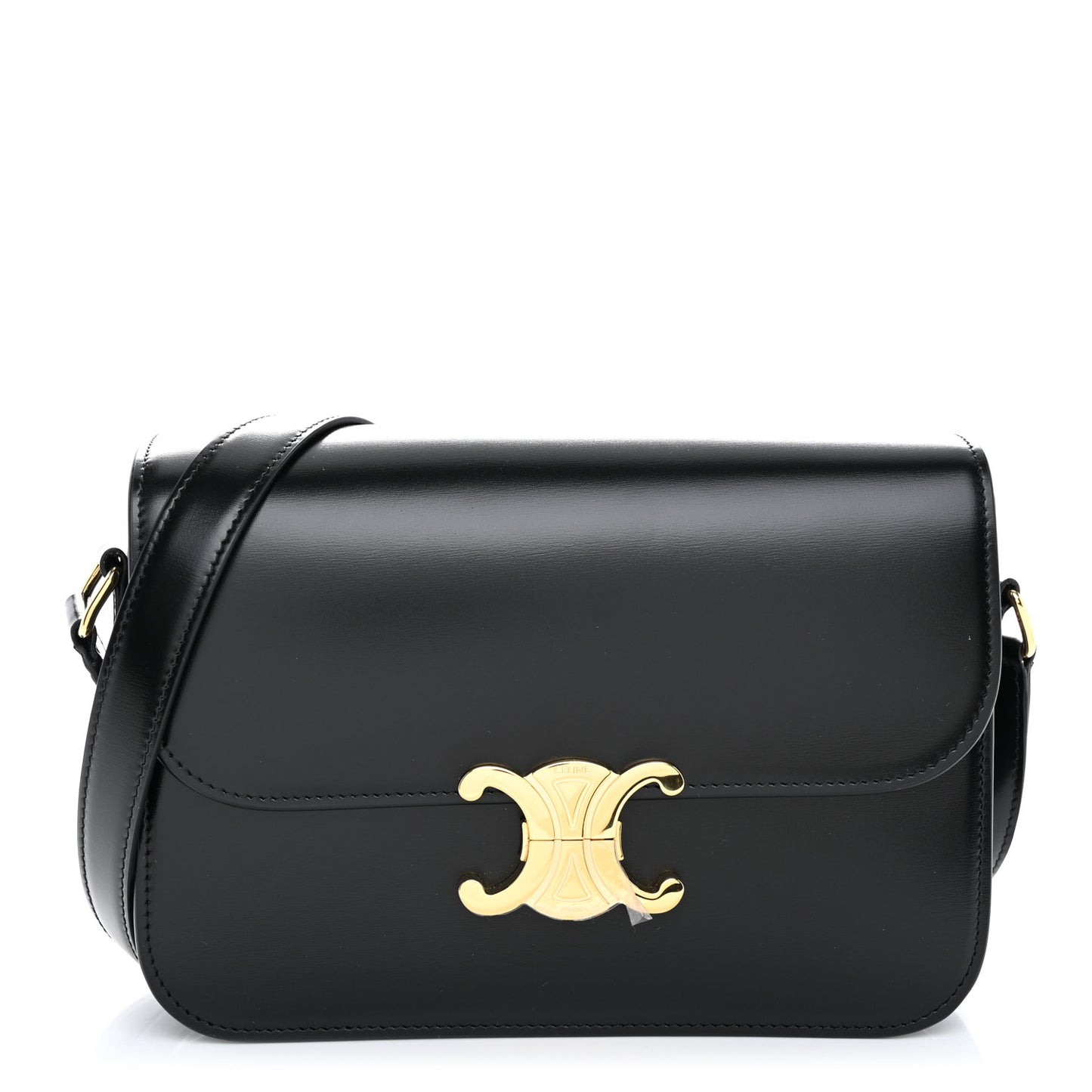 Shiny Calfskin Medium Triomphe Black