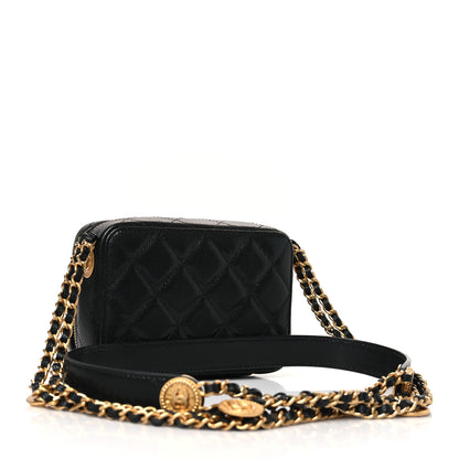 Chanel Caviar Quilted Twist Your Buttons Clutch With Chain Black 2 of 9
