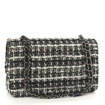 Chanel Tweed Quilted Medium Double Flap Black 3 of 9