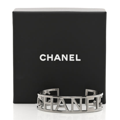 Chanel Ruthenium Logo Cuff Bracelet 5 of 5