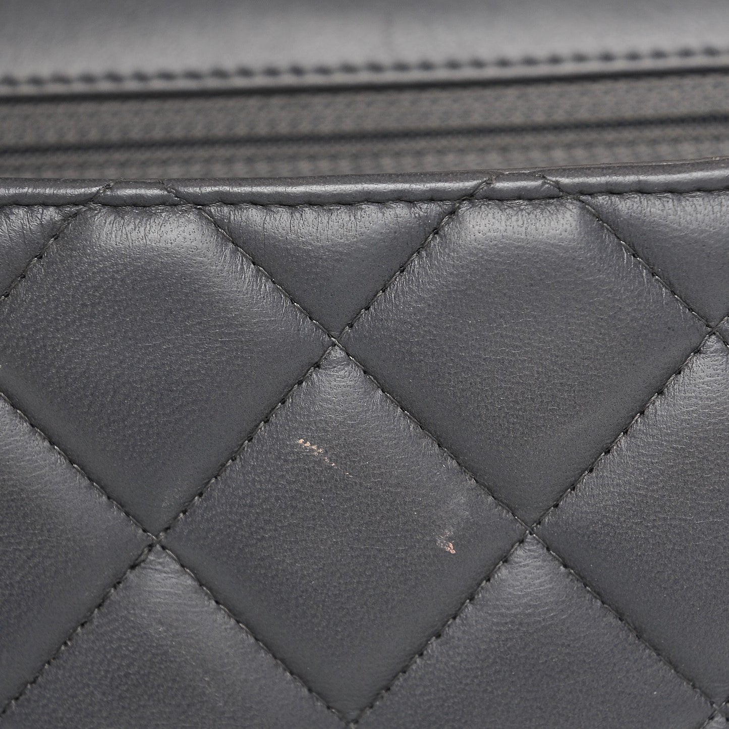 Lambskin Quilted Maxi Single Flap Grey