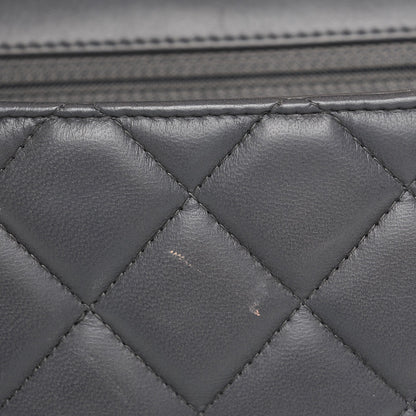 Chanel Lambskin Quilted Maxi Single Flap Grey 9 of 12