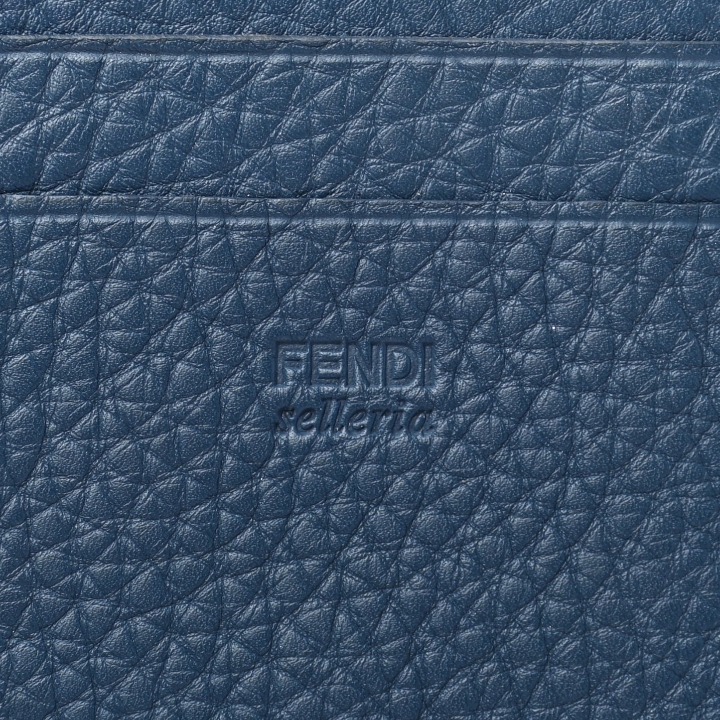 Cuoio Romano Selleria Mini Peekaboo Clutch Wallet Blue Notte