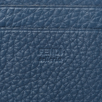 Fendi Cuoio Romano Selleria Mini Peekaboo Clutch Wallet Blue Notte 7 of 12