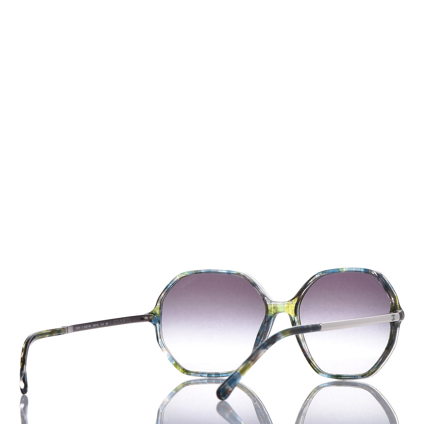 CC Oversized Sunglasses 5345 Green Blue