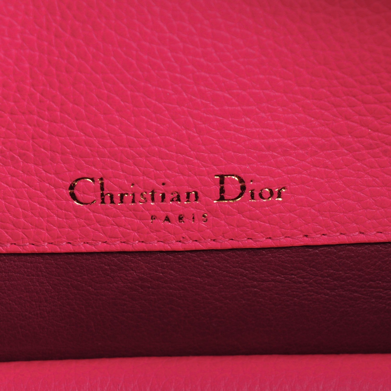 Christian Dior Grained Calfskin Bar Tote Coquelicot 6 of 7