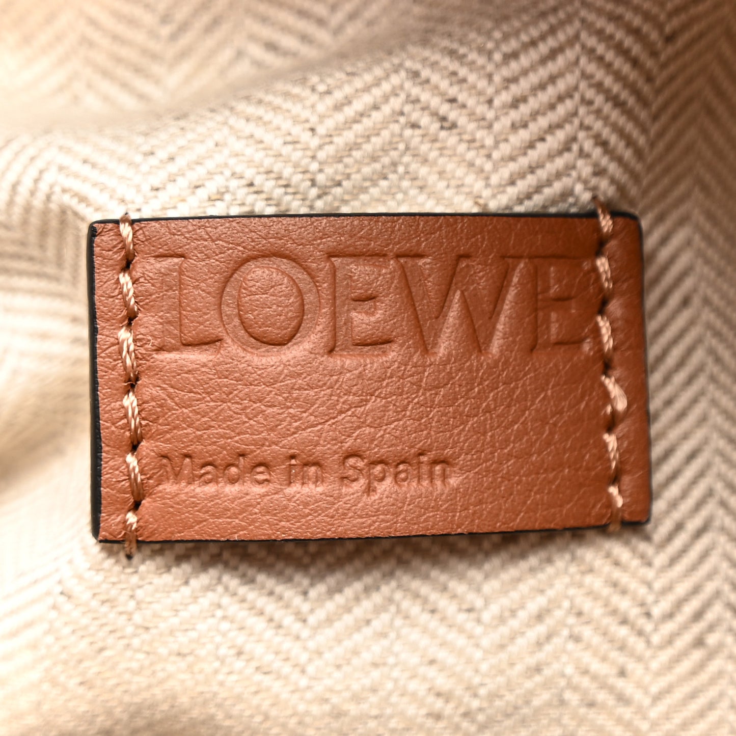 Calfskin Small Puzzle Edge Bag Tan