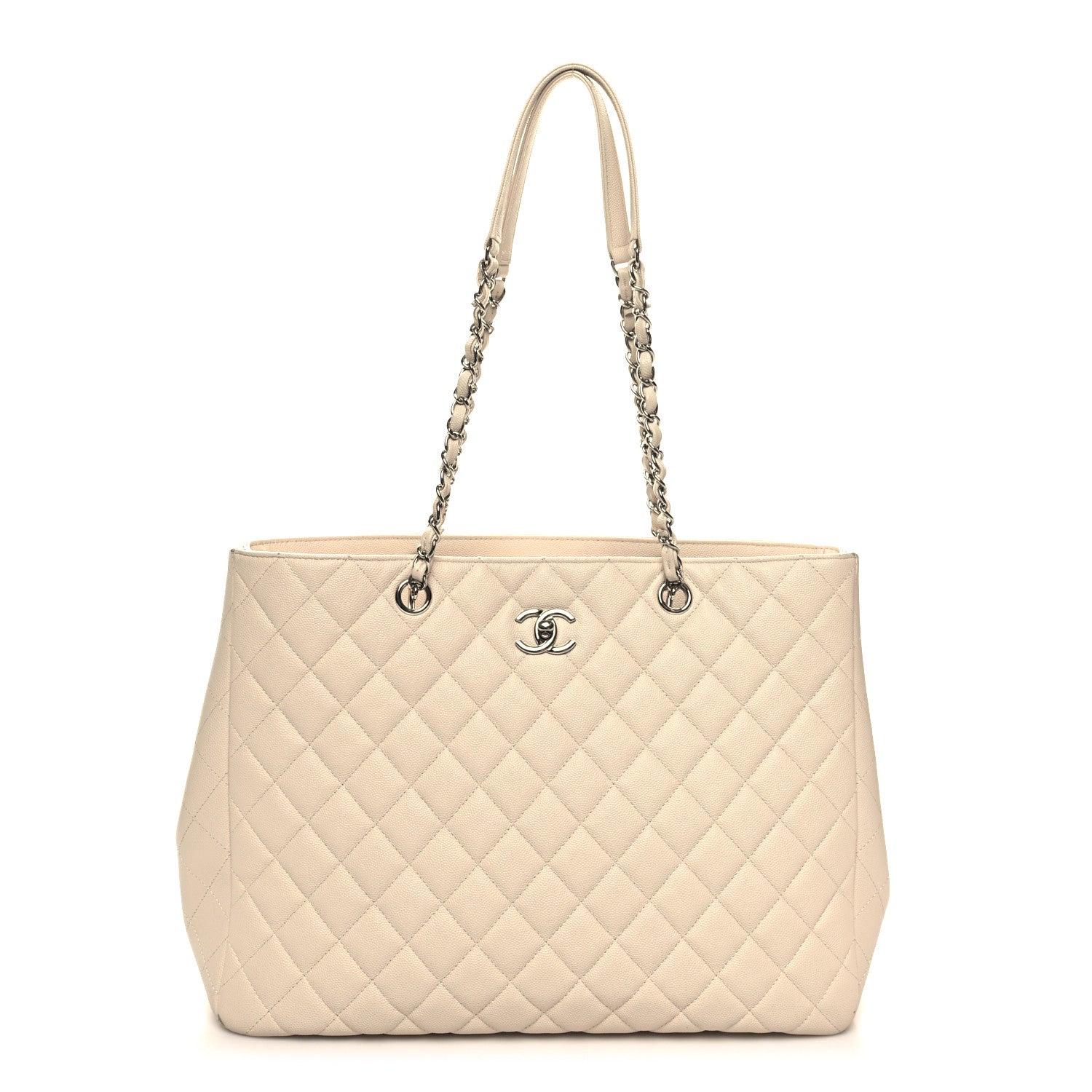 Chanel Caviar Quilted Large Classic Shopping Tote Light Beige 1 of 14