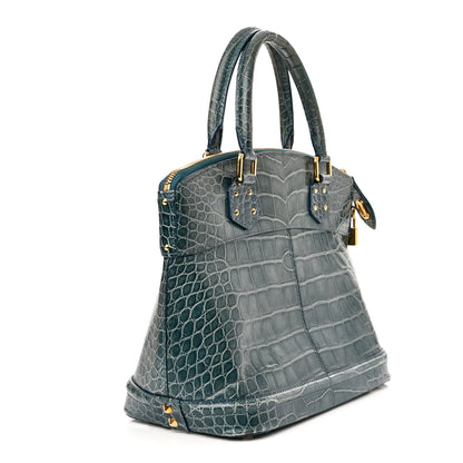 Louis Vuitton Crocodile Lockit PM Blue 3 of 11