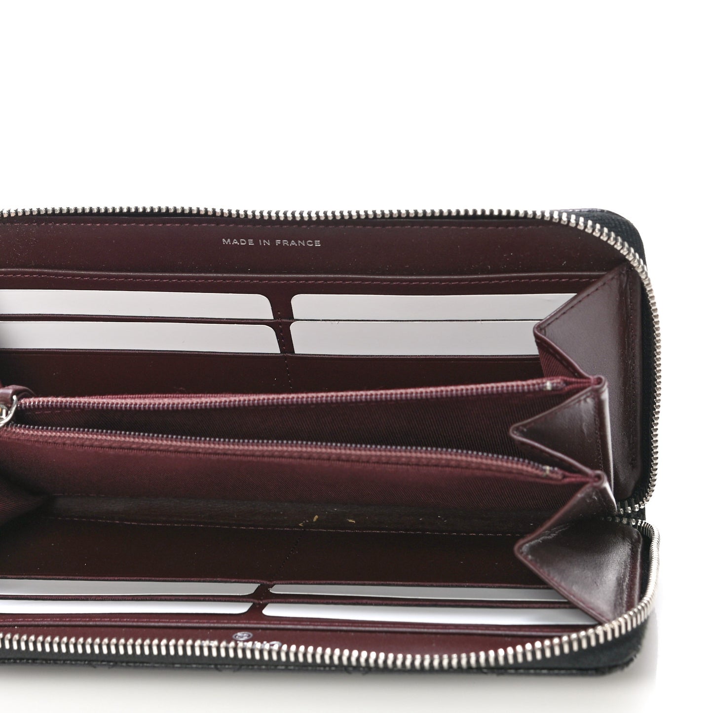 Caviar Quilted Large Gusset Zip Around Wallet Black