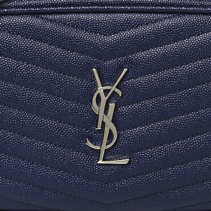 Saint Laurent Grain De Poudre Matelasse Monogram Mini Lou Camera Bag Azure Blue 7 of 10