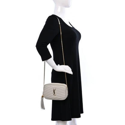 Saint Laurent Grain De Poudre Matelasse Monogram Mini Lou Camera Bag Blanc Vintage 2 of 8
