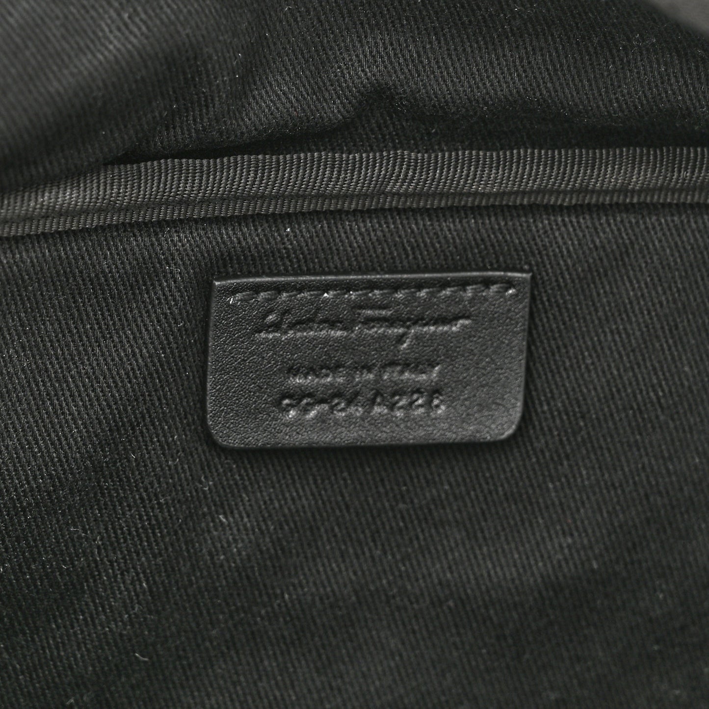 Gancini Monogram Calfskin Waist Bag Black Grey