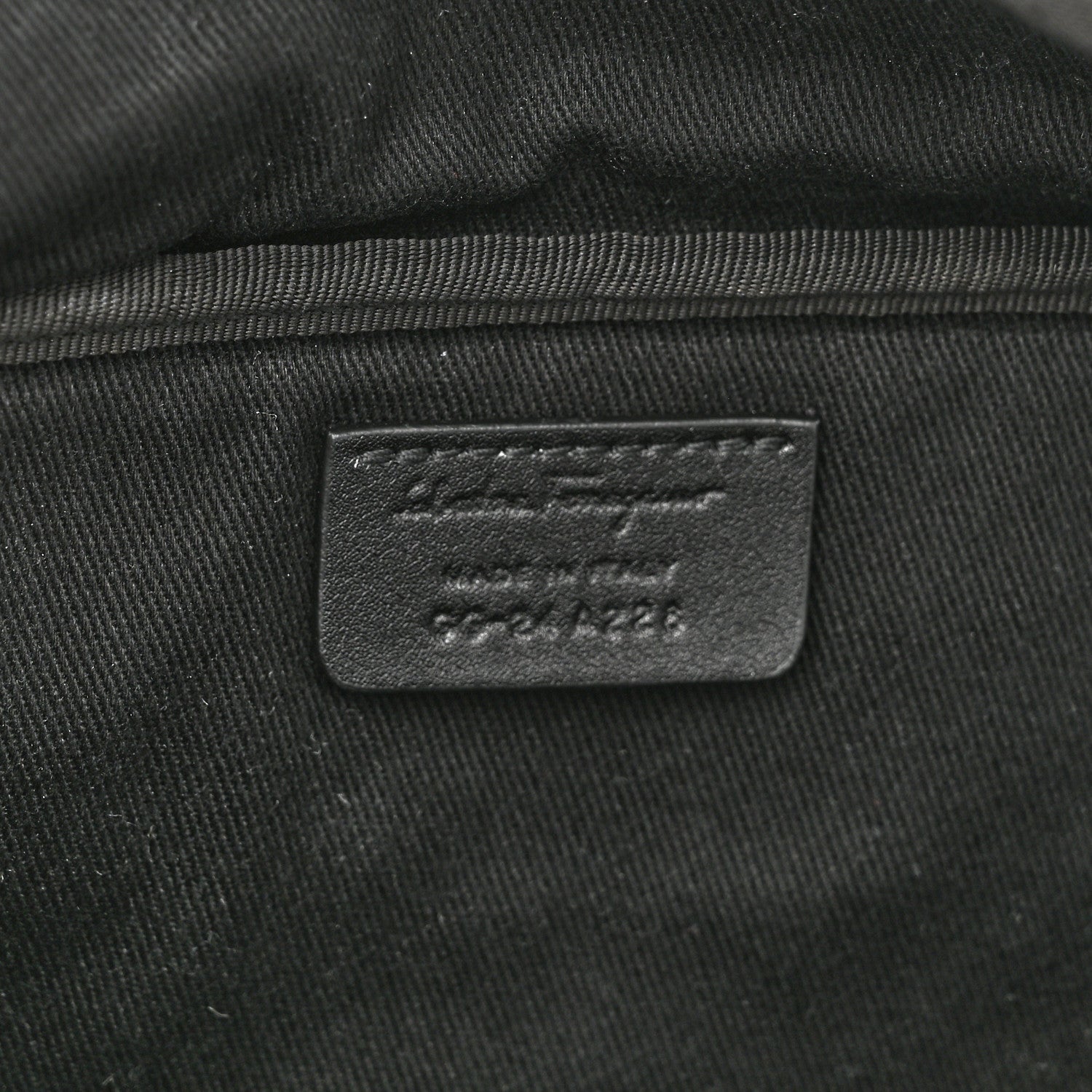 Salvatore Ferragamo Gancini Monogram Calfskin Waist Bag Black Grey 6 of 10