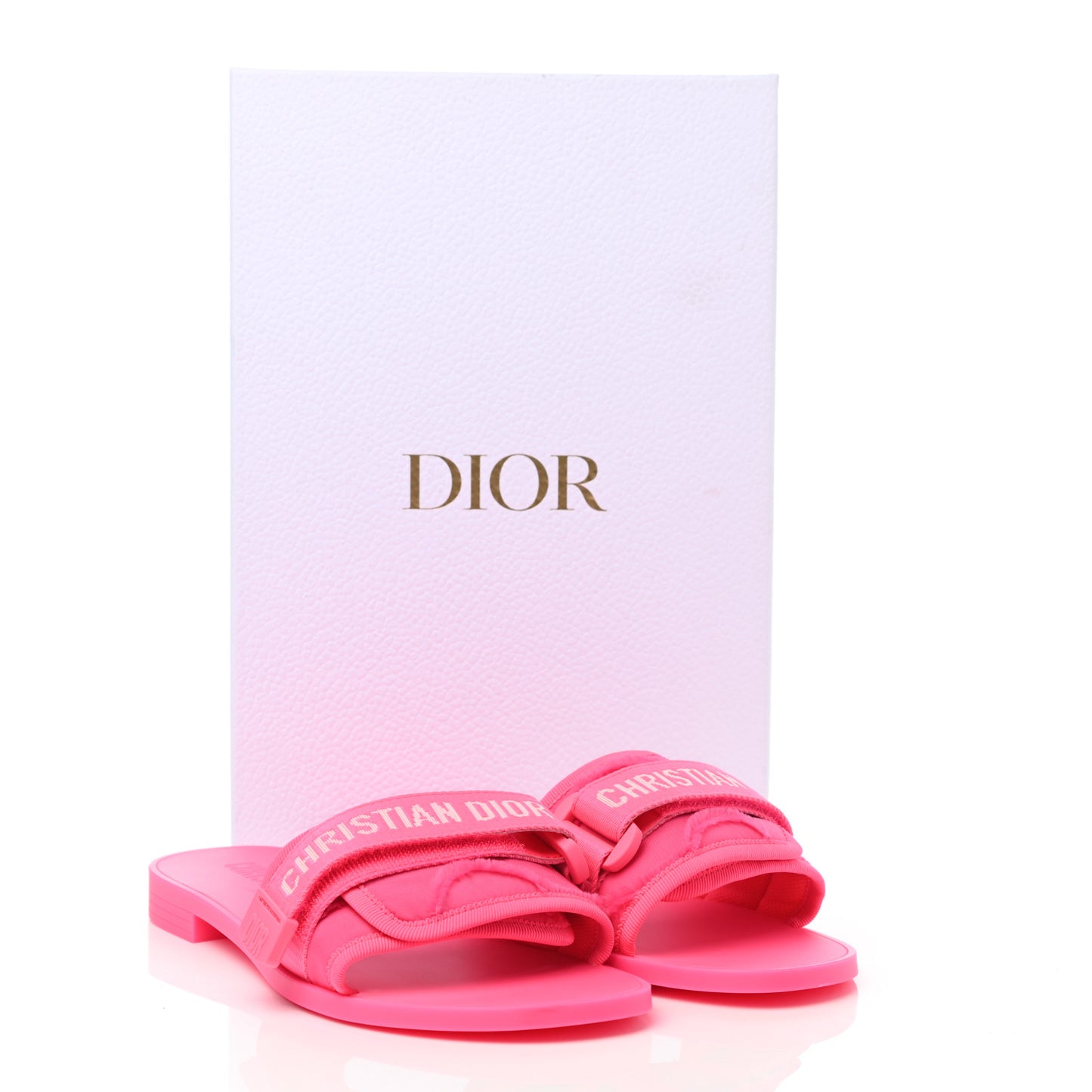 Technical Stretch Fabric Camouflage Dio(r)evolution Slide Sandals 38 Fuchsia Fluo