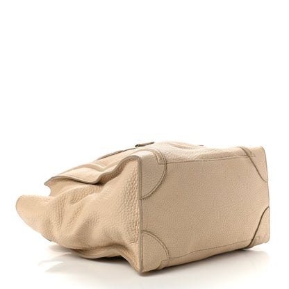 Celine Drummed Calfskin Mini Luggage Dune 3 of 7