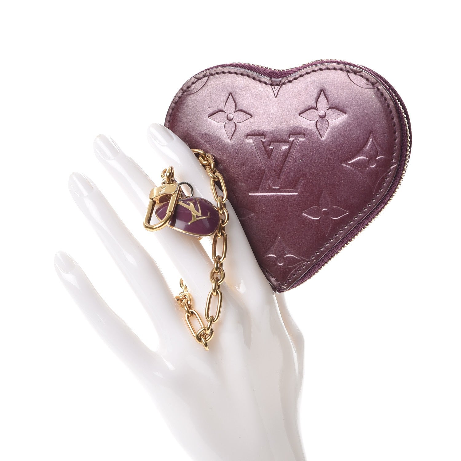 Louis Vuitton Vernis Heart Coin Purse Violet 2 of 8