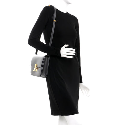 Celine Smooth Calfskin Medium Classic Box Flap Bag Grey 2 of 7