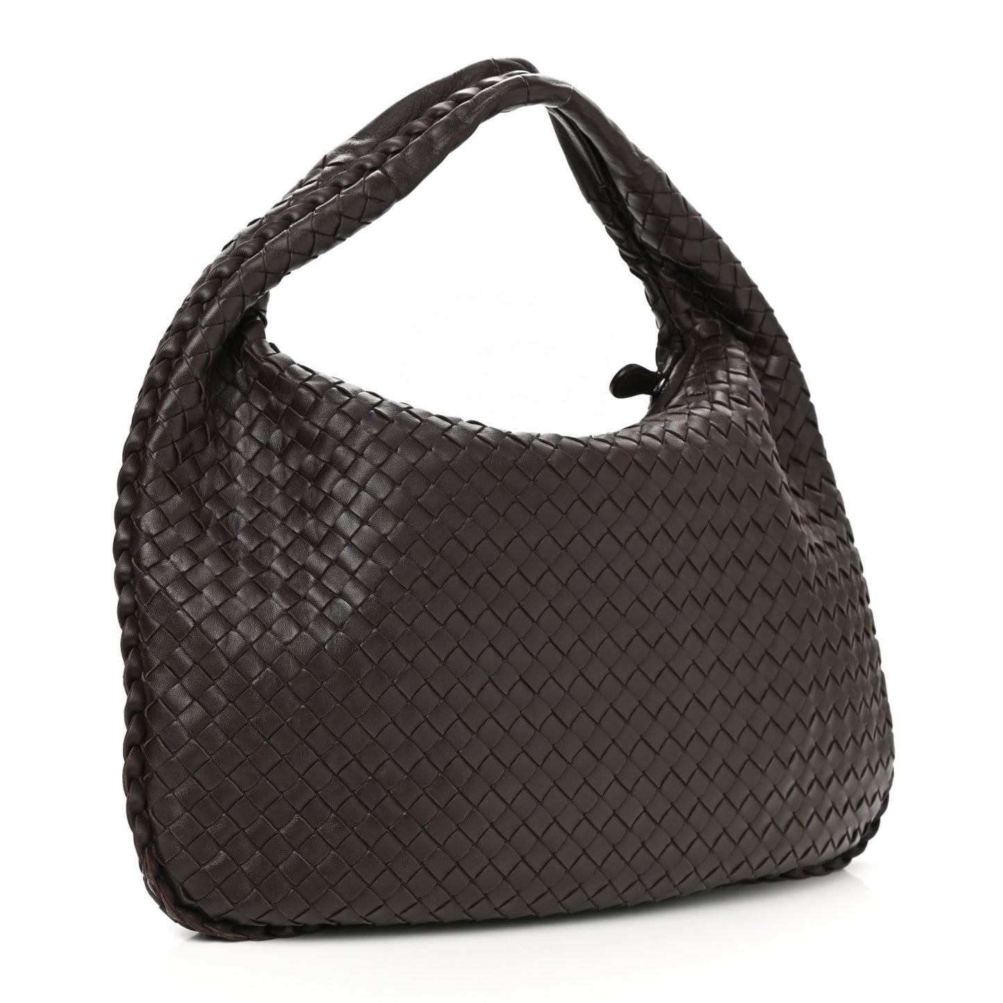 Nappa Intrecciato Medium Veneta Hobo Ebano