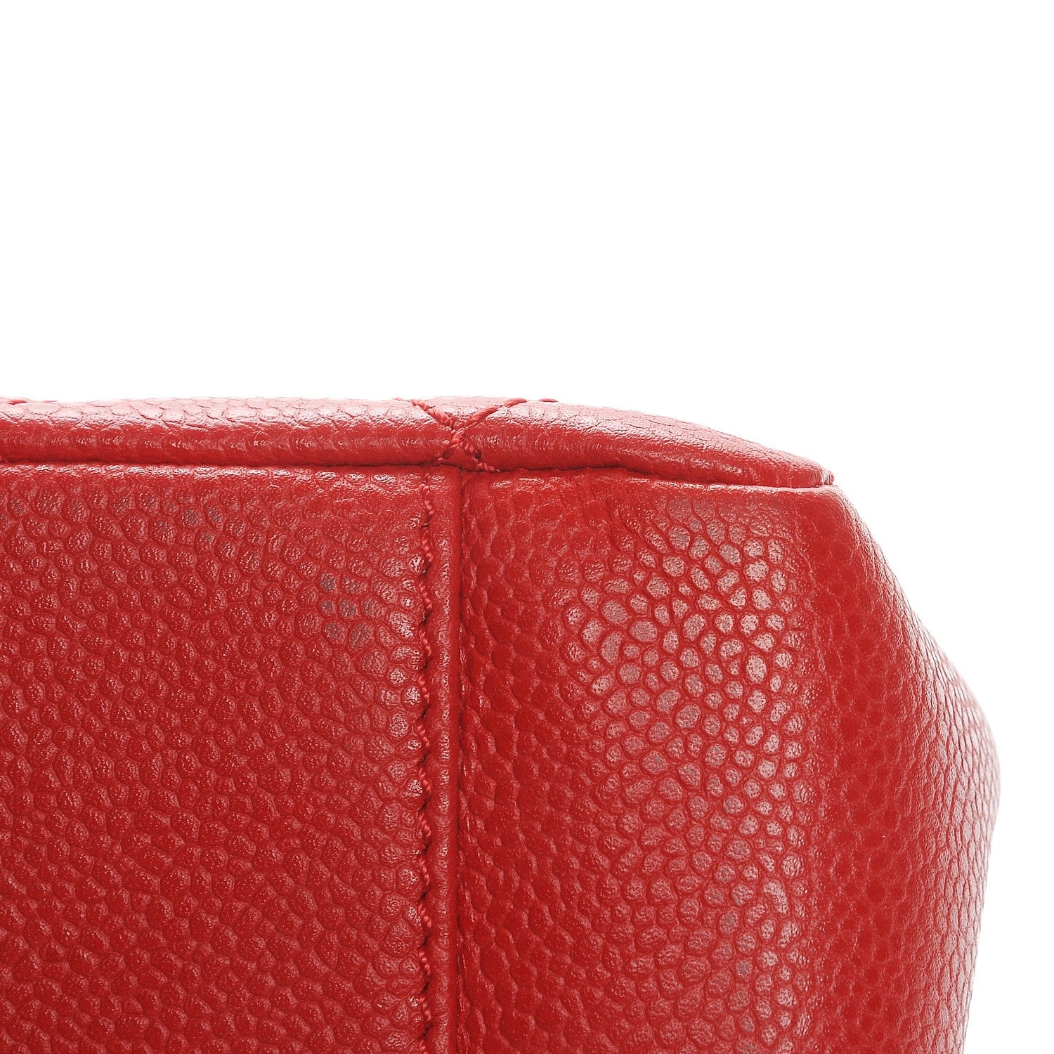 Chanel Caviar Quilted Grand Shopping Tote GST Red 8 of 8