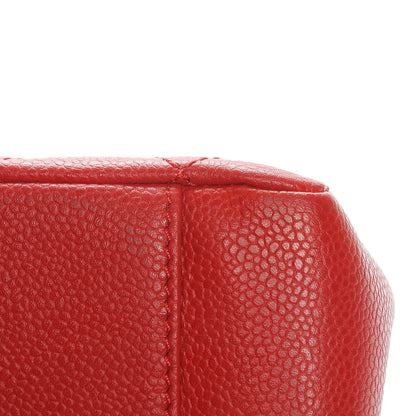 Chanel Caviar Quilted Grand Shopping Tote GST Red 8 of 8