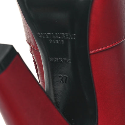 Saint Laurent Calfskin Knee High Skinny Boots 37 Opyum Red 7 of 7