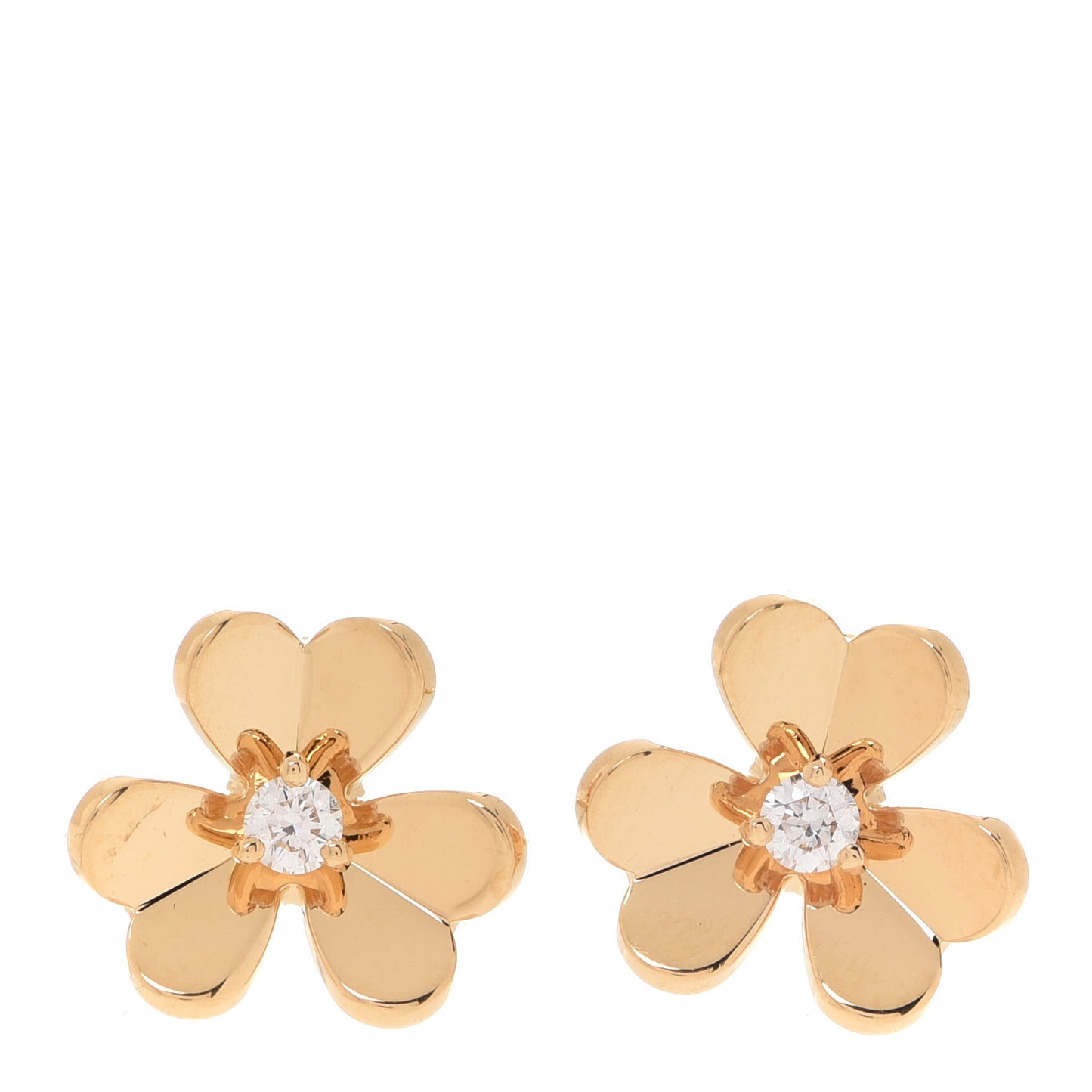 18K Yellow Gold Diamond Mini Frivole Earrings