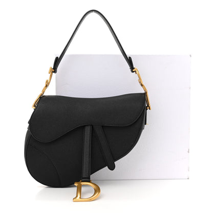 Christian Dior Grained Calfskin Saddle Bag Black 12 of 12