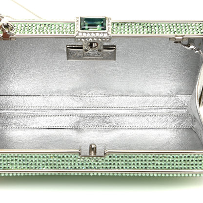 Judith Leiber Swarovski Crystal Minaudiere Clutch Green 4 of 8