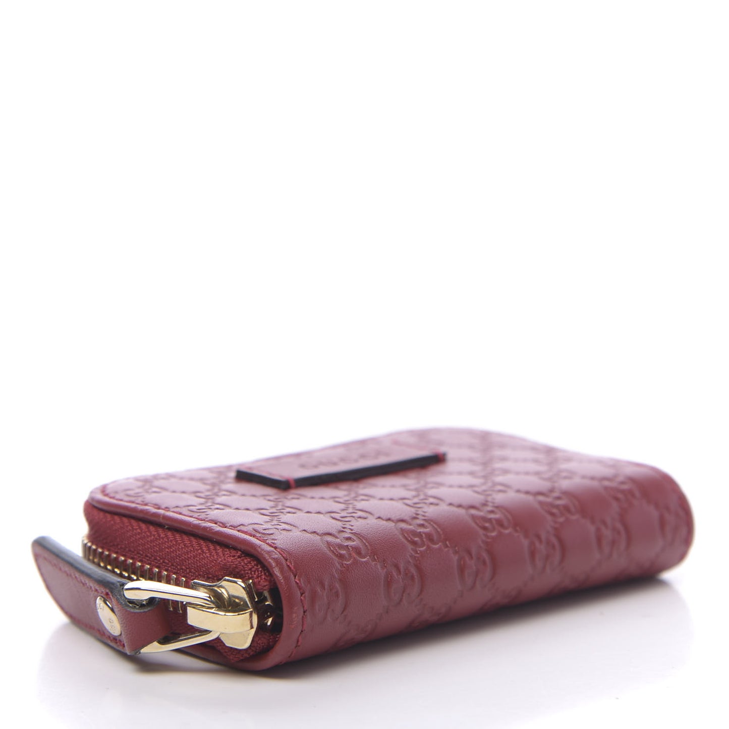 Microguccissima Zip Around Card Case Red