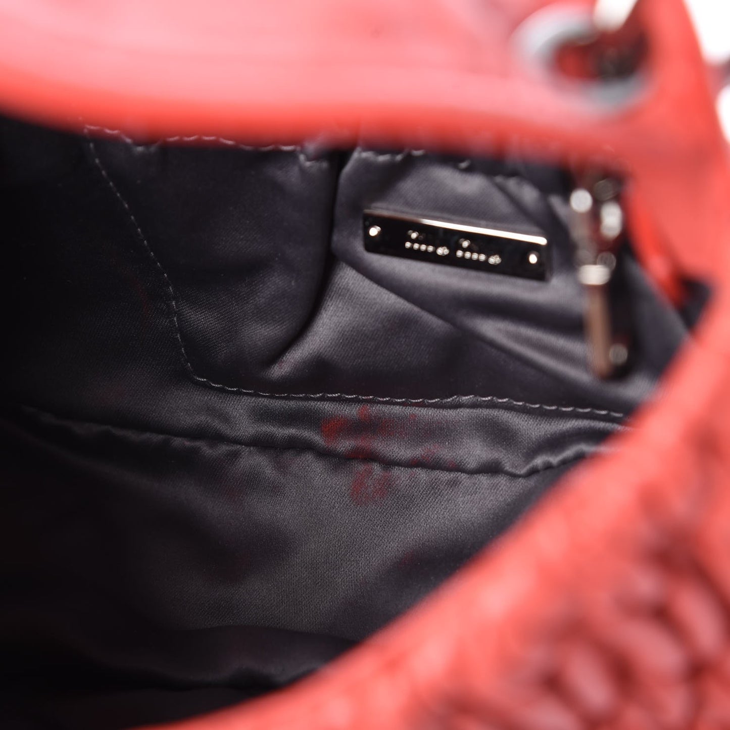 Nappa Matelasse Crystal Flap Clutch Corallo