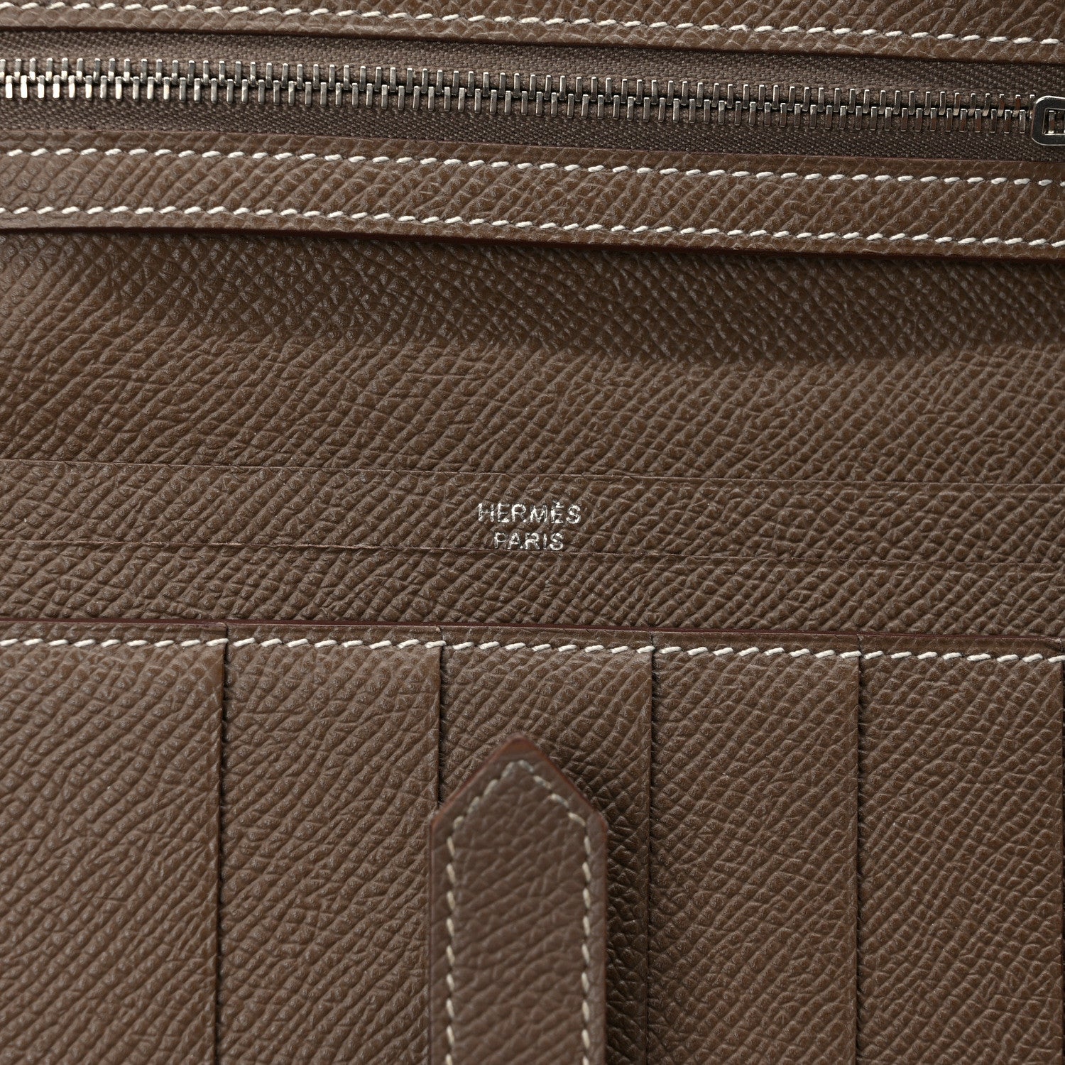 Hermes Epsom Bearn Gusset Wallet Etoupe 7 of 9